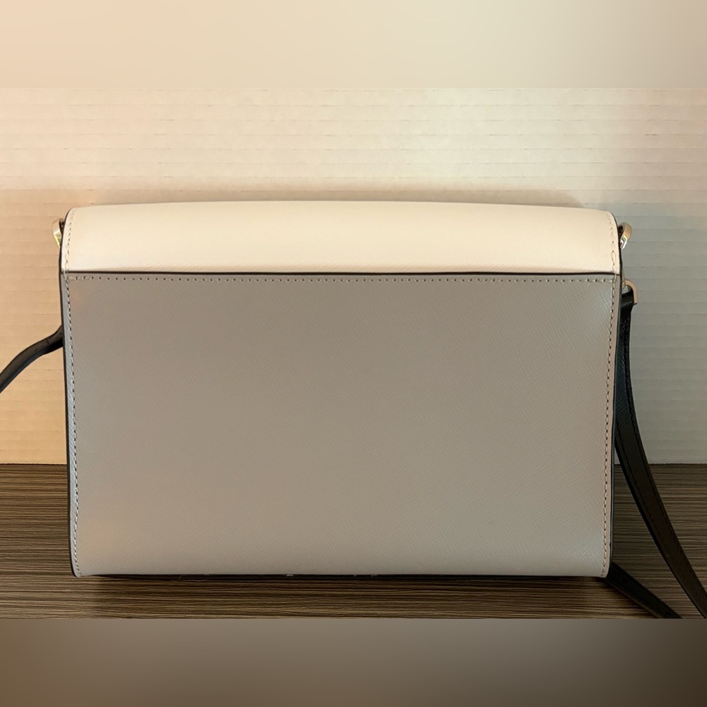 Kate Spade Carson Crossbody Bag Grey Black Convertible Chain Strap Colorblock - Picture 8 of 12